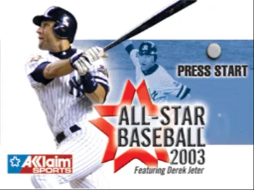 All-Star Baseball 2003 featuring Derek Jeter screen shot title